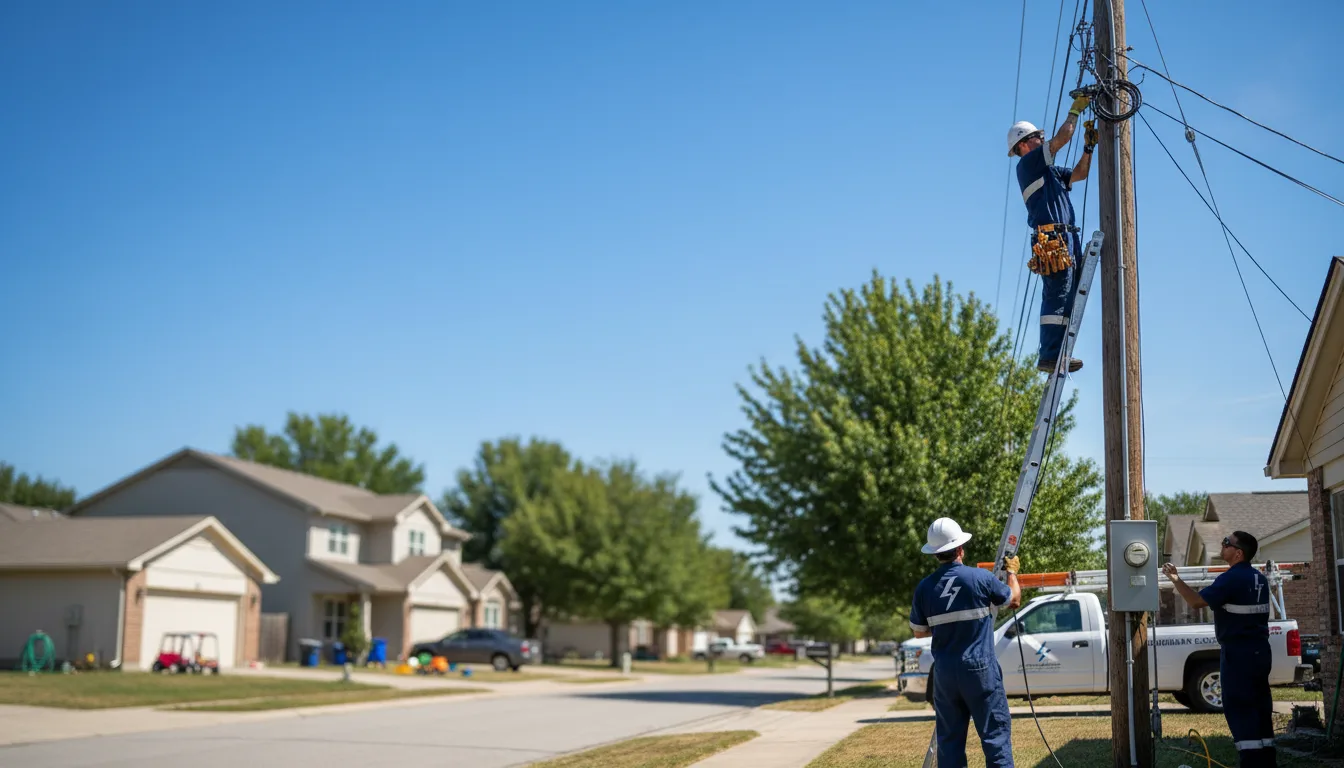 Residential electrician providing installation services in Hillsdale, OK